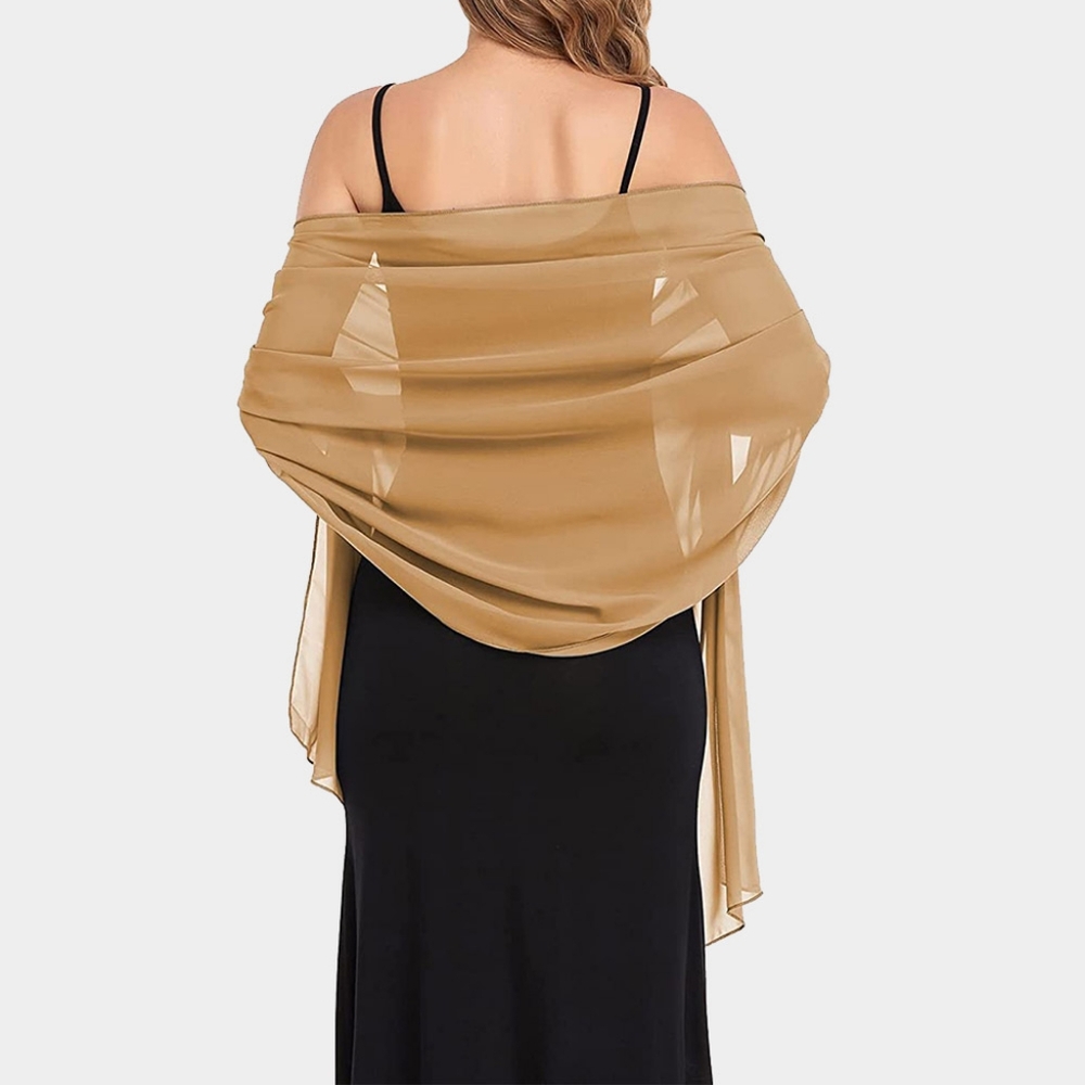 Camel Chiffon Scarf 68 Inches Long Style Shawl Plain Simple Casual